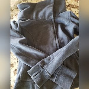 Lululemon Karmacollected Jacket Heathered Blue 8 Cowl Zip